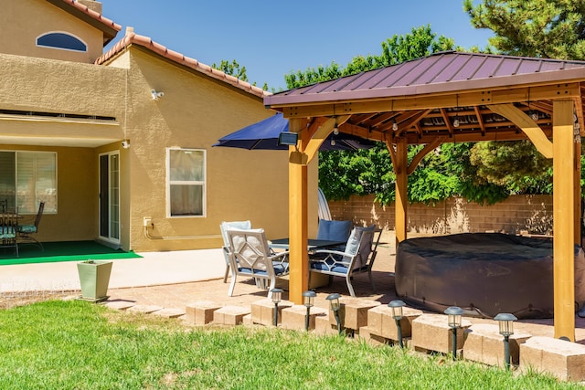 8215 Corona Ave NE, Albuquerque, NM 87122 - view of patio / terrace featuring a gazebo