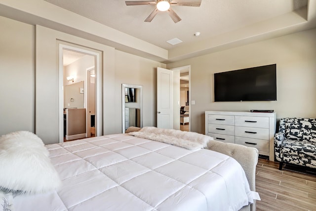 6240 Redroot St, Albuquerque, NM 87120 - bedroom featuring wood tiled floors and ceiling fan
