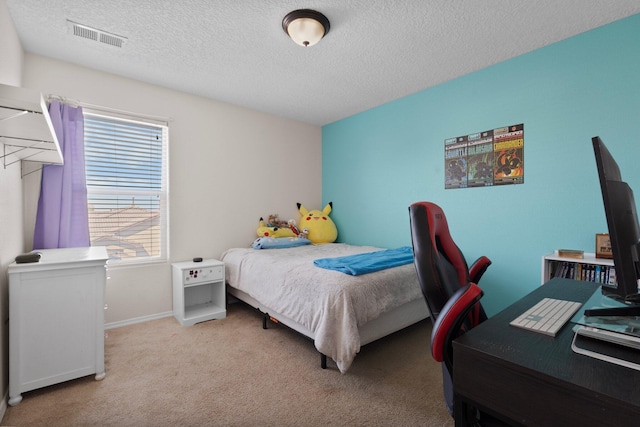 8331 Wild Dunes Ave NW, Albuquerque, NM 87120 - carpeted bedroom featuring a textured ceiling, an office area, and baseboards
