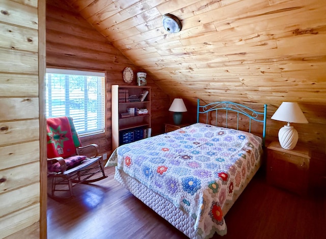31 Smokey Bear Rd, Ramah, NM 87321 - bedroom featuring vaulted ceiling, wood finished floors, and wood ceiling