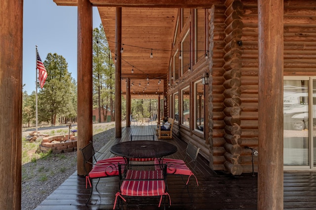 31 Smokey Bear Rd, Ramah, NM 87321 - deck with outdoor dining space
