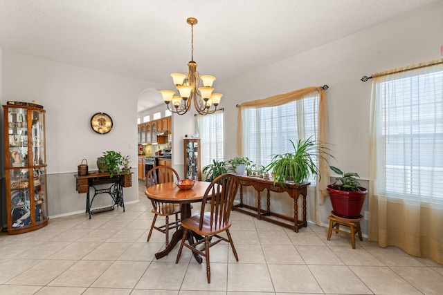 1908 Selway Pl NW, Albuquerque, NM 87120 - dining area with a chandelier and light tile patterned floors