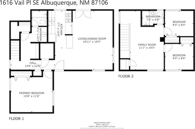 1616 Vail Pl SE, Albuquerque, NM 87106 - room layout