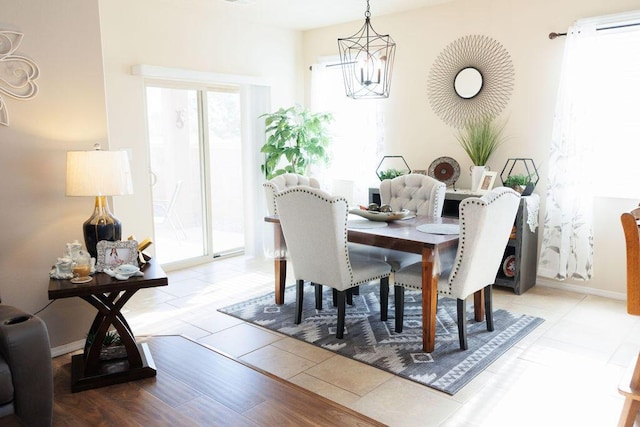 1019 Jacobs Dr NE, Rio Rancho, NM 87144 - dining area featuring a chandelier