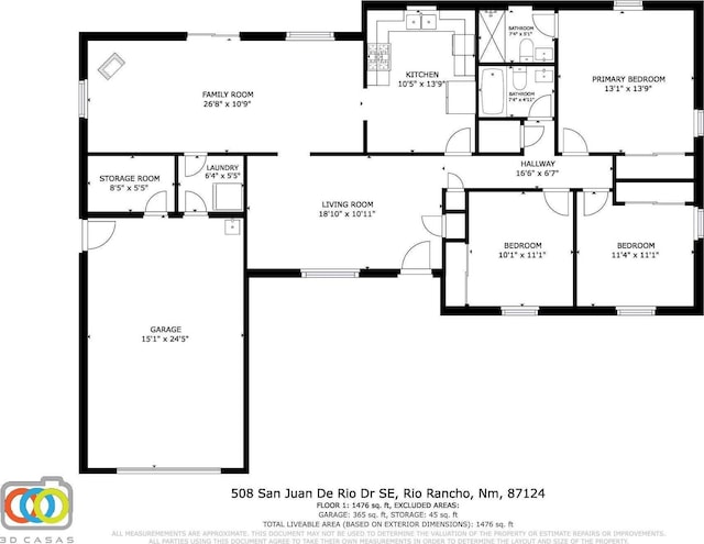 508 San Juan De Rio Dr SE, Rio Rancho, NM 87124 - home floor plan