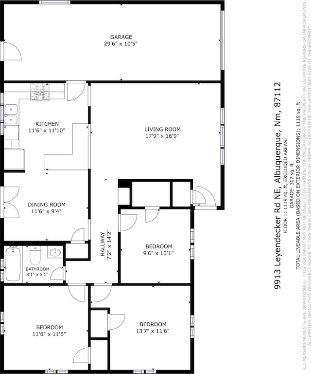 9913 Leyendecker Rd NE, Albuquerque, NM 87112 - home floor plan