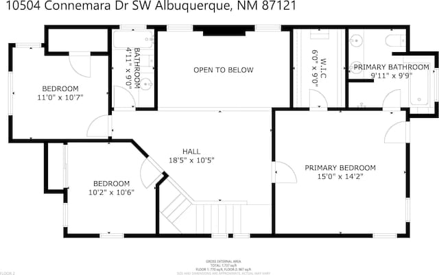 10504 W Connemara Ave SW, Albuquerque, NM 87121 - floor plan / room layout
