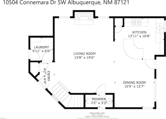 10504 W Connemara Ave SW, Albuquerque, NM 87121 - property floor plan