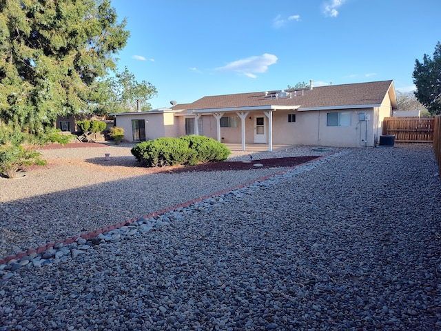 4111 El Cajon Ct SE, Rio Rancho, NM 87124 - view of front of house with stucco siding and a patio
