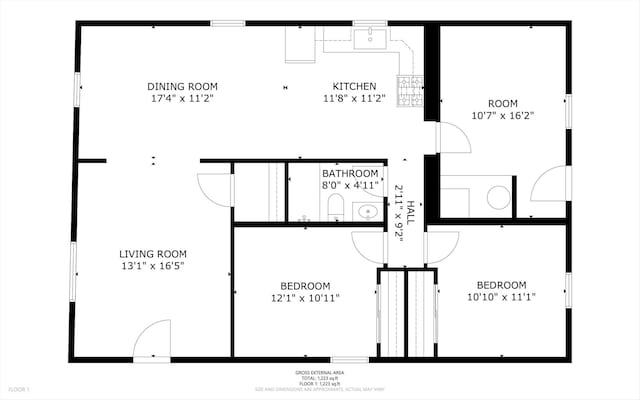2012 Foothill Dr SW, Albuquerque, NM 87105 - property floor plan