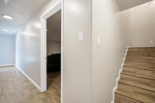 4509 Tottle Ave NW, Albuquerque, NM 87114 - staircase with wood finished floors and baseboards