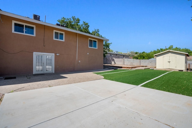 4509 Tottle Ave NW, Albuquerque, NM 87114 - rear view of property with french doors, a patio, and stucco siding