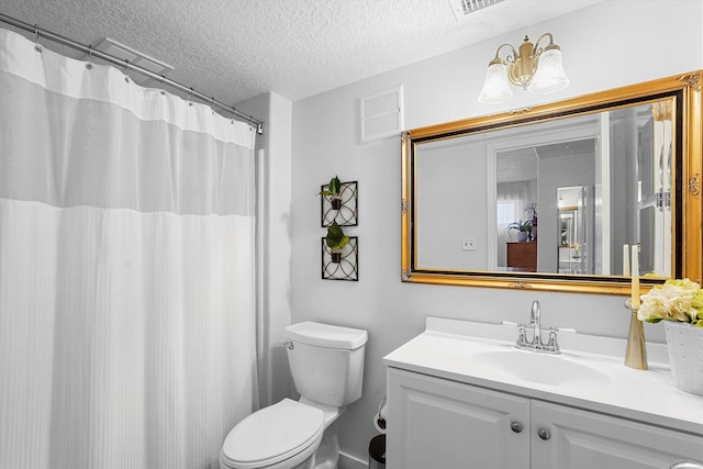 1951 Corta Rustica, Los Lunas, NM 87031 - full bath with a textured ceiling, vanity, a chandelier, and curtained shower