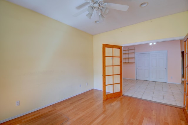 2705 Pueblo Grande Trl NW, Albuquerque, NM 87120 - empty room featuring ceiling fan, wood finished floors, and baseboards