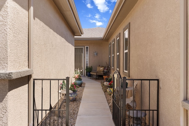 4210 Agave Ct SW, Los Lunas, NM 87031 - doorway to property featuring stucco siding