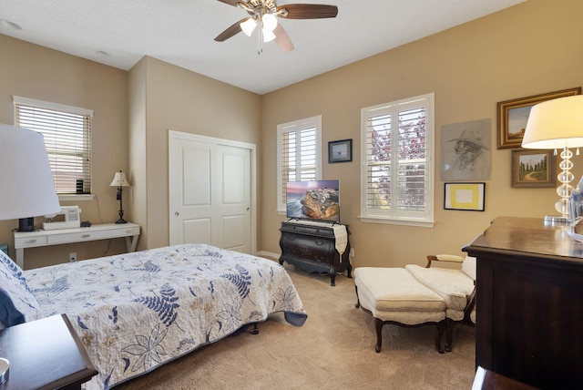 4210 Agave Ct SW, Los Lunas, NM 87031 - carpeted bedroom with ceiling fan