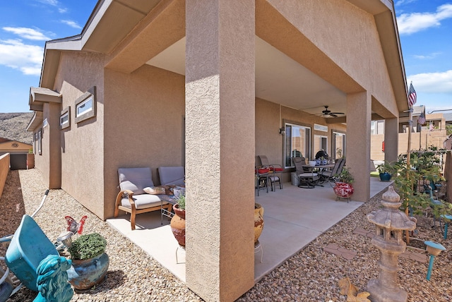 4210 Agave Ct SW, Los Lunas, NM 87031 - view of patio / terrace with ceiling fan