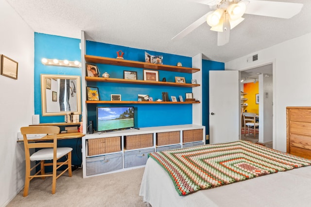 3867 Montgomery Blvd NE Unit 1633, Albuquerque, NM 87109 - bedroom with carpet floors and a textured ceiling