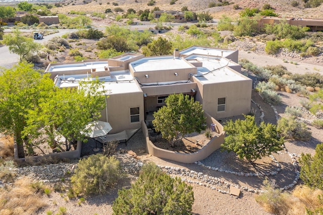 1 Seasons Cir, Placitas, NM 87043 - view from above of property featuring a mountain backdrop and a desert landscape