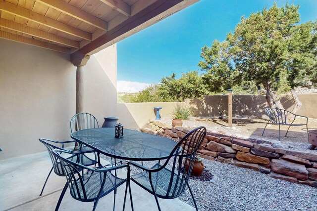 1 Seasons Cir, Placitas, NM 87043 - view of patio / terrace with outdoor dining area