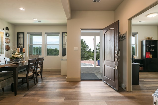 31 Express Blvd, Sandia Park, NM 87047 - foyer entrance featuring wood finished floors, plenty of natural light, recessed lighting, and baseboards