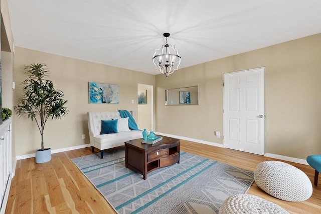 3801 Simms Ave SE, Albuquerque, NM 87108 - living room with a chandelier and wood finished floors