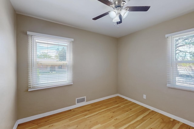 3801 Simms Ave SE, Albuquerque, NM 87108 - spare room with light wood-type flooring and a ceiling fan