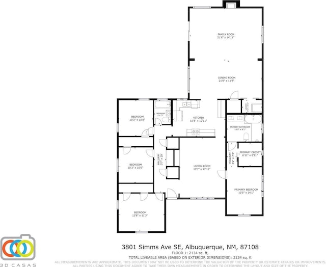 3801 Simms Ave SE, Albuquerque, NM 87108 - view of home floor plan