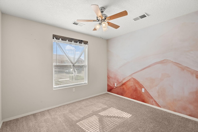 2170 Firewheel Ave SW, Los Lunas, NM 87031 - unfurnished room featuring carpet flooring, ceiling fan, and a textured ceiling