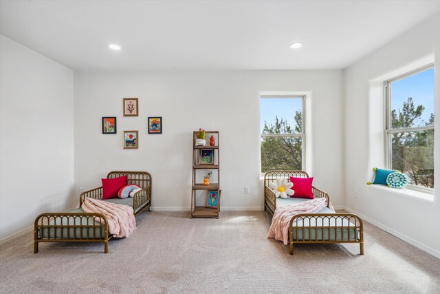 30A Arroyo Coyote Rd, Santa Fe, NM 87508 - sitting room with healthy amount of natural light, carpet flooring, and recessed lighting