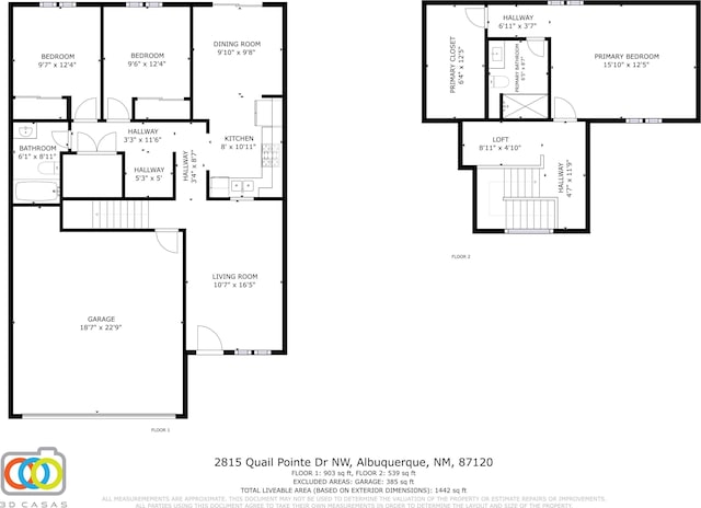 2815 Quail Pointe Dr NW, Albuquerque, NM 87120 - property floor plan