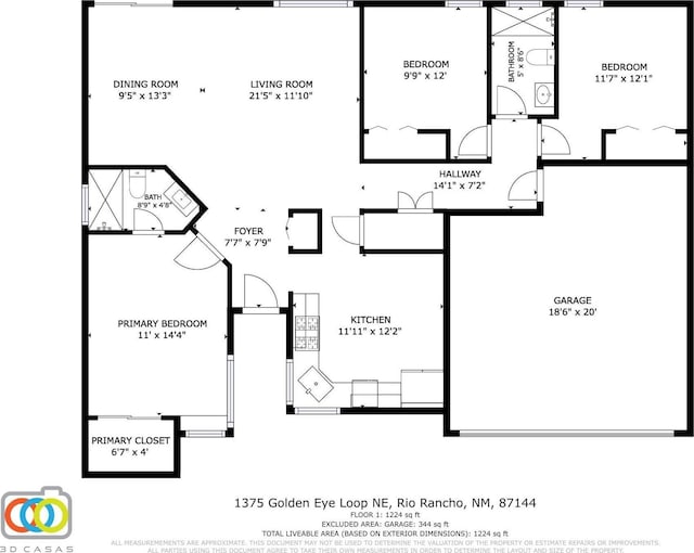 1375 Golden Eye Loop NE, Rio Rancho, NM 87144 - room layout