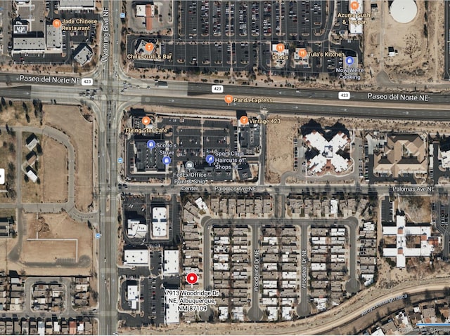 7913 Woodridge Dr NE, Albuquerque, NM 87109 - aerial overview of property's location