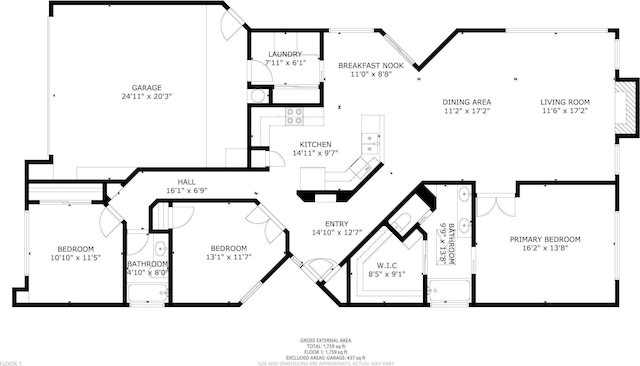 7913 Woodridge Dr NE, Albuquerque, NM 87109 - home floor plan
