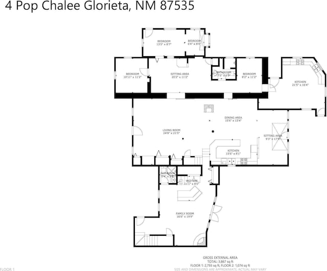 4 Pop Chalee, Glorieta, NM 87535 - floor plan / room layout