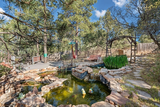 4 Pop Chalee, Glorieta, NM 87535 - view of yard with a small pond