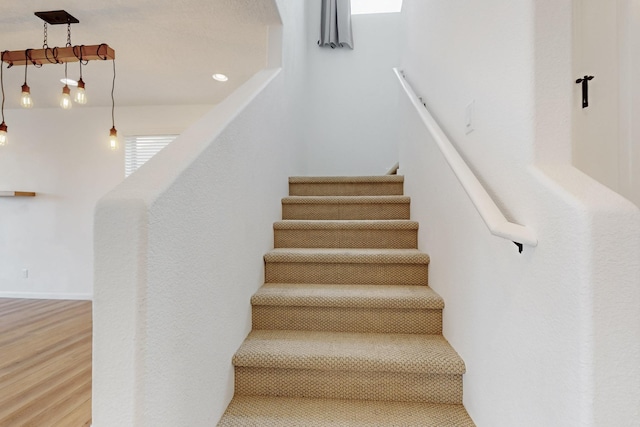 3034 Shannon Ln NE, Rio Rancho, NM 87144 - stairway featuring wood finished floors