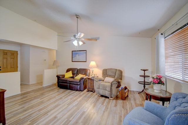 2575 Diamond Peak Dr NE, Rio Rancho, NM 87144 - living room with light wood-type flooring and a ceiling fan