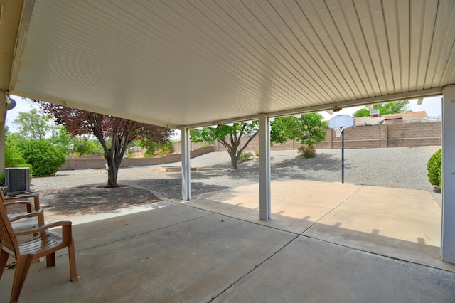 2575 Diamond Peak Dr NE, Rio Rancho, NM 87144 - fenced backyard with central AC unit