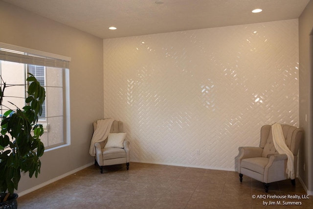 8704 Espacio Verde Rd, Albuquerque, NM 87120 - living area with recessed lighting, tile patterned flooring, and baseboards