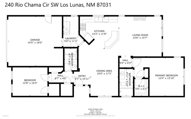 240 Rio Chama Cir SW, Los Lunas, NM 87031 - room layout