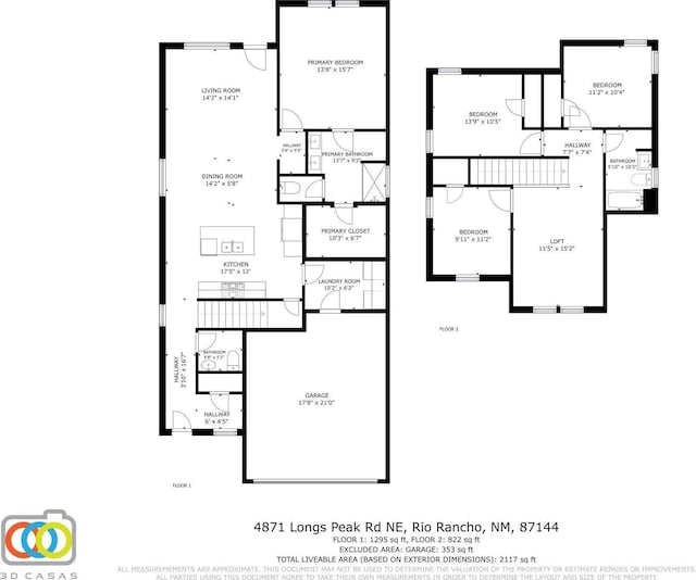 4871 Longs Peak Rd NE, Rio Rancho, NM 87144 - floor plan / room layout