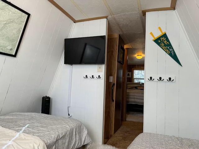 123 Pine Dr, Jemez Springs, NM 87025 - bedroom with carpet and a decorative wall