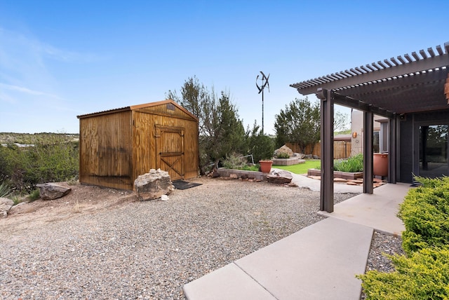 98 Edgewood Unit 7, Edgewood, NM 87015 - view of yard with a storage unit and a pergola