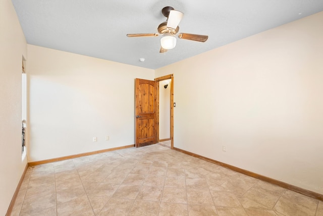 98 Edgewood Unit 7, Edgewood, NM 87015 - spare room featuring ceiling fan and baseboards