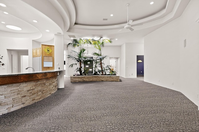 2600 Griegos Pl NW, Albuquerque, NM 87107 - hall with carpet floors, recessed lighting, and a raised ceiling