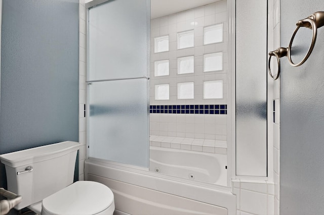 2600 Griegos Pl NW, Albuquerque, NM 87107 - bathroom featuring toilet and a combined bath / shower with jetted tub