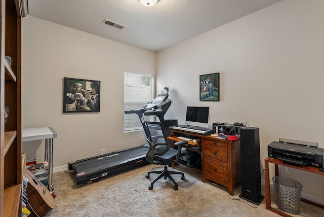 3424 Calle Suenos SE, Rio Rancho, NM 87124 - office with carpet flooring and a textured ceiling