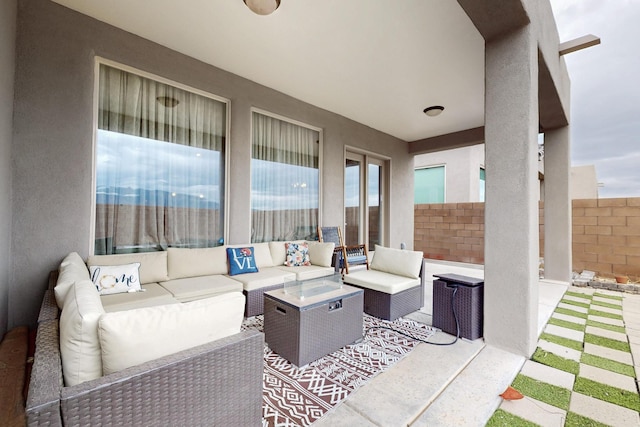 6854 Cleary Loop NE, Rio Rancho, NM 87144 - view of patio / terrace with an outdoor hangout area