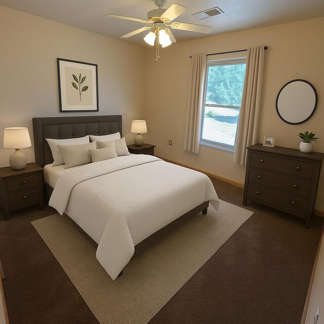 8 Revelations Pl SW, Los Lunas, NM 87031 - bedroom featuring dark colored carpet and ceiling fan